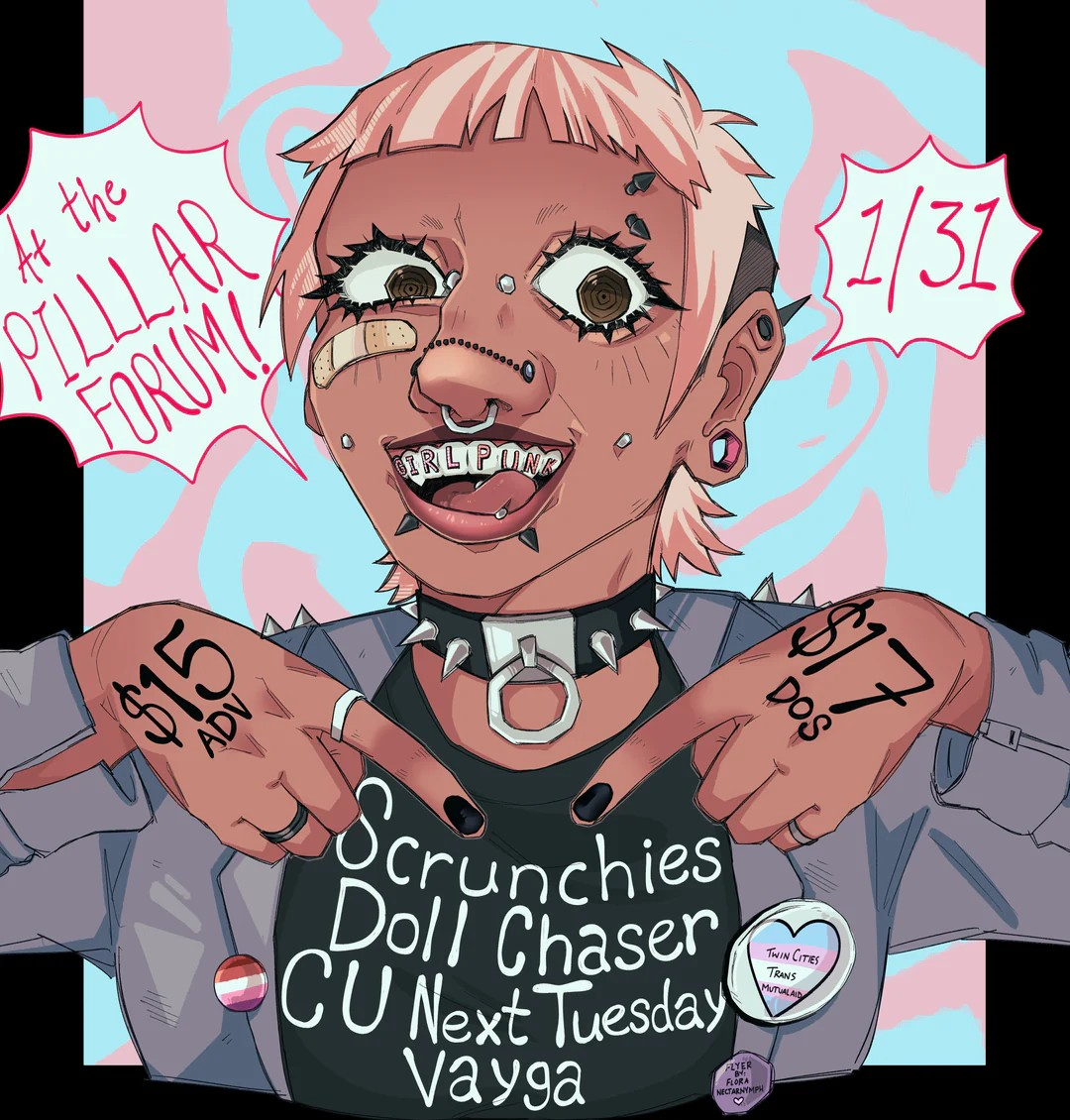 Doll Chaser  with Scrunchies, CU Next Tuesday, and Vayga